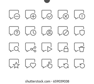 Messages UI Pixel Perfect Well-crafted Vector Thin Line Icons 48x48 Ready for 24x24 Grid for Web Graphics and Apps with Editable Stroke. Simple Minimal Pictogram Part 3-5
