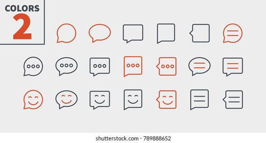 Messages UI Pixel Perfect Well-crafted Vector Thin Line Icons 48x48 Ready for 24x24 Grid for Web Graphics and Apps with Editable Stroke. Simple Minimal Pictogram