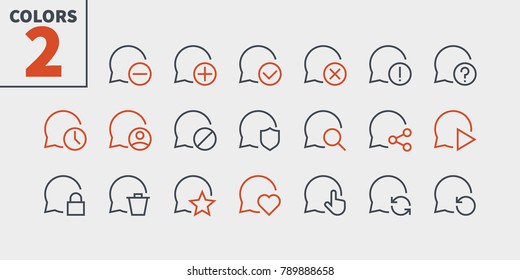 Messages UI Pixel Perfect Well-crafted Vector Thin Line Icons 48x48 Ready for 24x24 Grid for Web Graphics and Apps with Editable Stroke. Simple Minimal Pictogram