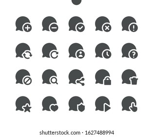 Messages v4 UI Pixel Perfect Well-crafted Vector Solid Icons 48x48 Ready for 24x24 Grid for Web Graphics and Apps. Simple Minimal Pictogram
