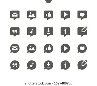 Messages v5 UI Pixel Perfect Well-crafted Vector Solid Icons 48x48 Ready for 24x24 Grid for Web Graphics and Apps. Simple Minimal Pictogram