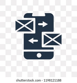 Messages vector icon isolated on transparent background, Messages transparency concept can be used web and mobile