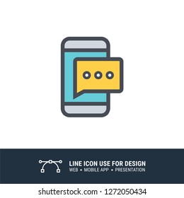 messaging app icon vector illustration