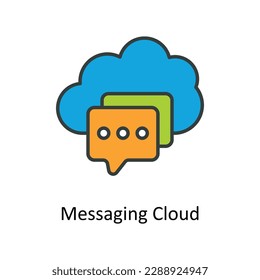 Messaging Cloud Vector   fill outline Icons. Simple stock illustration stock