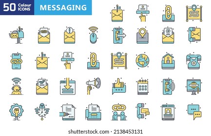 Messaging and communication Icon. Contains such Icons as Meeting, Conference Call, Agreement, Chat and more.
