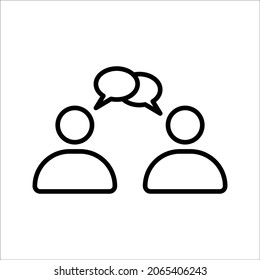 un icono de mensajería y conversación, puede ser utilizado en aplicaciones móviles, sitios web y cualquier otro. ilustración vectorial aislada en fondo blanco