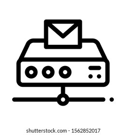 Messaging Digital Technology Icon Vector. Outline Messaging Digital Technology Sign. Isolated Contour Symbol Illustration