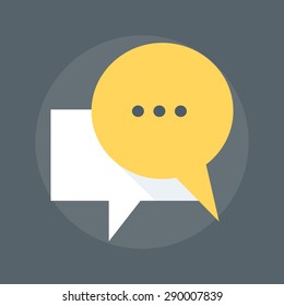 Messaging flat style, colorful, vector icon for info graphics, websites, mobile and print media.