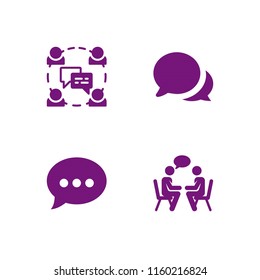 messaging icon. 4 messaging set with chat vector icons for web and mobile app