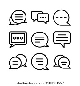 Messaging-Symbol oder Logo einzeln auf Zeichen, Vektorgrafik - Sammlung von hochwertigen Vektorsymbol in schwarzem Stil
