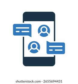 Messaging Icon Mixed Vector Illustration