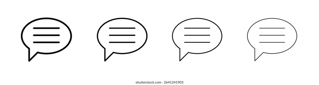 Messaging icon Outline sign symbol set
