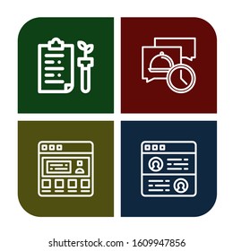 messaging icon set. Collection of Text, Message, Testimonial icons