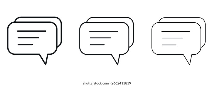 Messaging-Symbol einfaches Liniendesign - Einfache Vektorgrafik