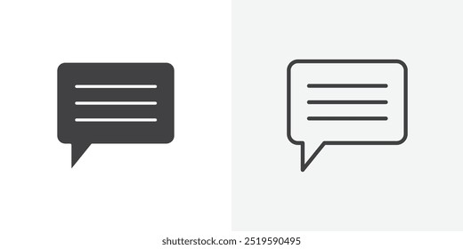 Messaging icon. solid filled and stroke thin line style eps 10