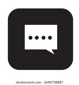 Messaging icon with speech bubble design in clean vector style. Ideal for chat apps, communication tools, and UI elements. Fully scalable and easy to customize.