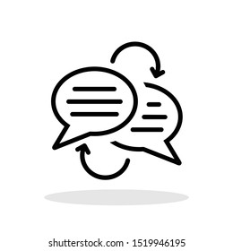 Messaging icon in trendy flat style. Speech bubble symbol for your web site design, logo, app, UI Vector EPS 10. 