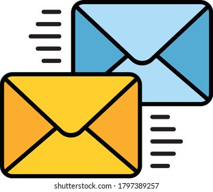 Diseño de ilustración de vector de icono de mensajería