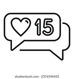 Messaging wie Symbol-Umrandungsvektor. Soziales Netzwerk. Kontaktchat