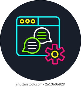 Messaging Line Multi Colour Circle