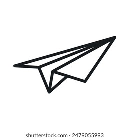 Icono de avión de papel de mensajería ideal para App de comunicación
