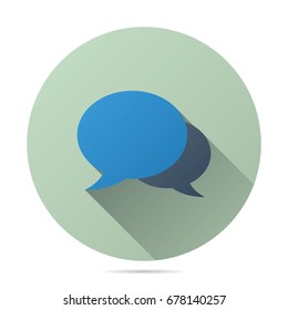 messaging talk chat icon vector flat style