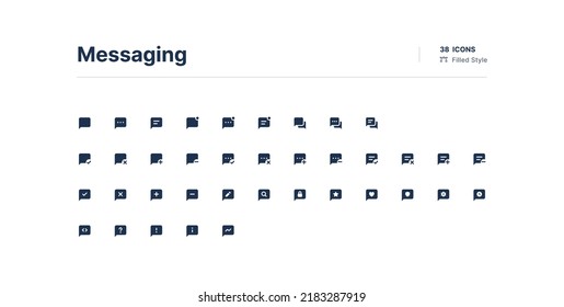 Messaging UI Icons Pack Filled Style