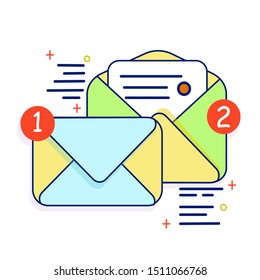Messaging vector design with illustration