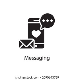 
Messaging vector Solid Icon Design illustration. Activities Symbol on White background EPS 10 File