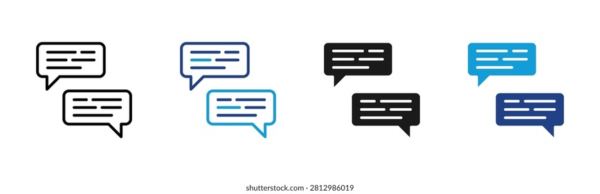 Messaging Web icon with multiple style collection