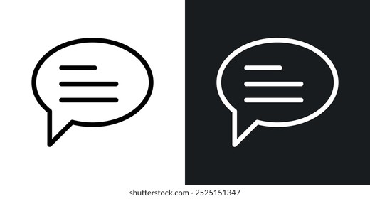 Linha de mensagem na cor preta da linha fina. ilustração simples de símbolos vetoriais planos.