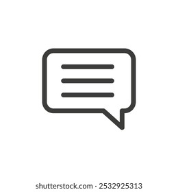 Messege icon Simple outline vector logo