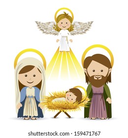 messenger angel over white background vector illustration