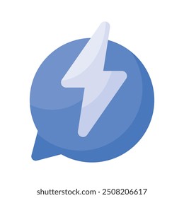 Messenger App-Symbol, Vektordesign im bearbeitbaren Stil