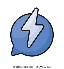 Diseño del Vector del icono del App del mensajero en estilo editable