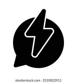 Messenger App-Symbol, Vektordesign im bearbeitbaren Stil