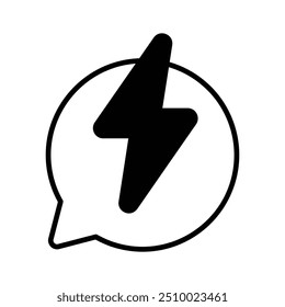 Messenger App-Symbol, Vektordesign im bearbeitbaren Stil