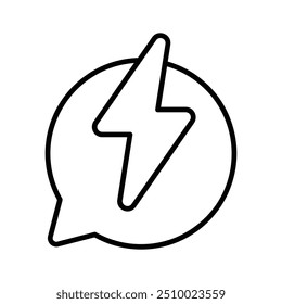 Messenger App-Symbol, Vektordesign im bearbeitbaren Stil