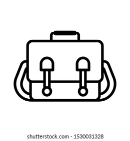 Messenger bag icon vector, flat illustration on white background