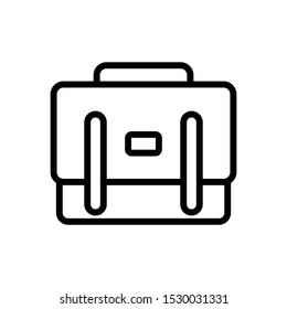 Messenger bag icon vector, flat illustration on white background