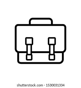 Messenger bag icon vector, flat illustration on white background