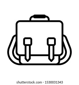 Messenger bag icon vector, flat illustration on white background