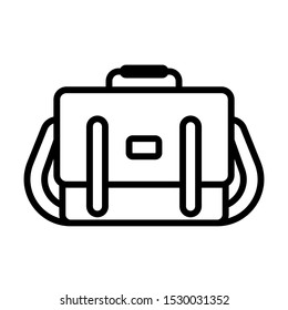 Messenger bag icon vector, flat illustration on white background