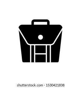 Messenger bag icon vector, flat illustration on white background