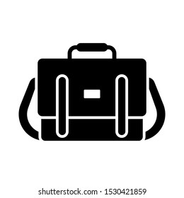 Messenger bag icon vector, flat illustration on white background