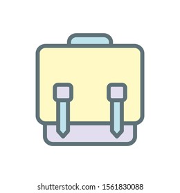 Messenger bag icon vector, flat illustration on white background