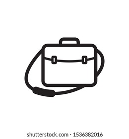 Messenger Bag Icon Vector Symbol Template