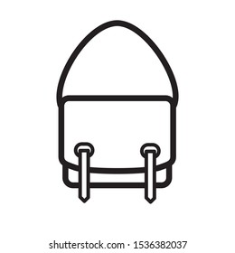 Messenger Bag Icon Vector Symbol Template