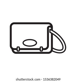 messenger bag icon vector symbol template