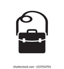 Messenger Bag Icon Vector Symbol Template